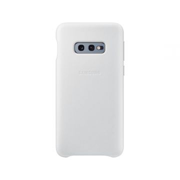 Capac protectie spate Samsung Leather Cover pentru Galaxy S10e (G970F) White
