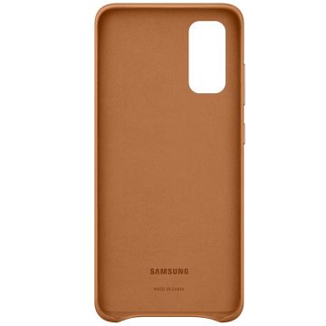 Capac protectie spate Samsung Leather Cover pentru Galaxy S20 Brown