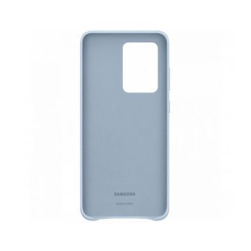 Capac protectie spate Samsung Leather Cover pentru Galaxy S20 Ultra Sky Blue