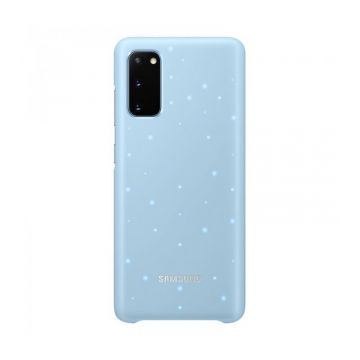 Capac protectie spate Samsung Protective LED Cover pentru Galaxy S20 Blue Coral