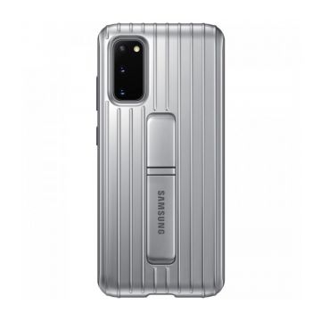 Capac protectie spate Samsung Protective Standing Cover pentru Galaxy S20 Silver