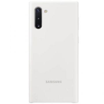 Capac protectie spate Samsung Silicone Cover pentru Galaxy Note 10 (N970) White
