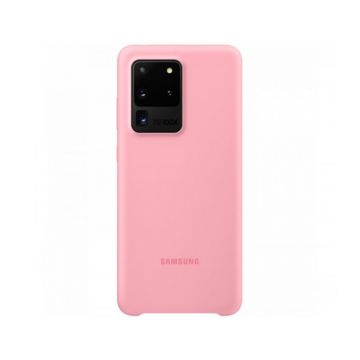Capac protectie spate Samsung Silicone Cover pentru Galaxy S20 Ultra Pink