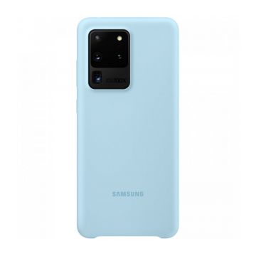 Capac protectie spate Samsung Silicone Cover pentru Galaxy S20 Ultra Sky Blue