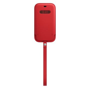 Husa Apple Leather Sleeve MagSafe pentru iPhone 12 / iPhone 12 Pro Red