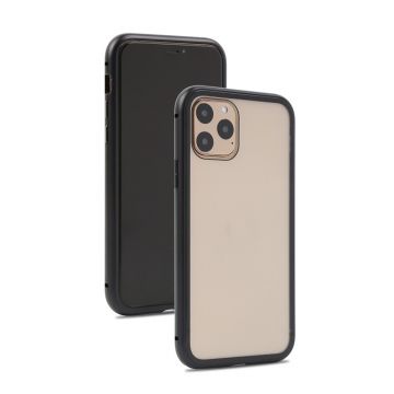 Husa de protectie 360, iPhone 11 , magnetica cu sticla tempera 9H pe spate, Negru