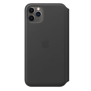 Husa Flip Apple Leather Folio pentru iPhone 11 Pro Max Black