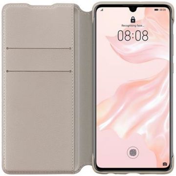 Husa Huawei Flip Wallet Cover pentru Huawei P30 Khaki