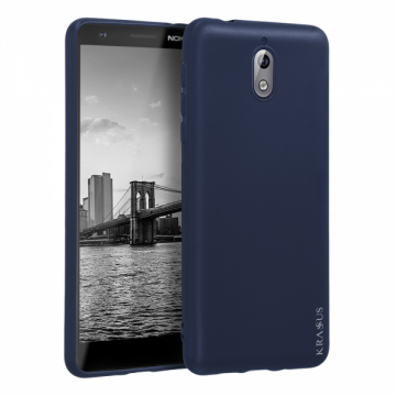 Husa KRASSUS pentru Nokia 3.1 din silicon mat dark blue