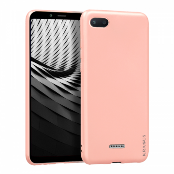 Husa KRASSUS pentru Xiaomi Redmi 6A din silicon mat light coral