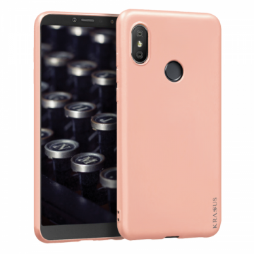 Husa KRASSUS pentru Xiaomi Redmi S2 din silicon mat light coral