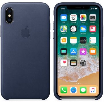 Husa protectie spate Apple silicon Midnight blue pt iPhone X