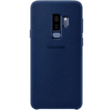 Husa protectie spate Samsung Alcantara Cover Blue pt Galaxy S9 Plus