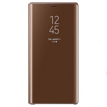 Husa Samsung Clear View Standing Cover brown pt Samsung Galaxy Note 9