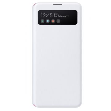 Husa Samsung S-View pentru Galaxy A41 (2020) White