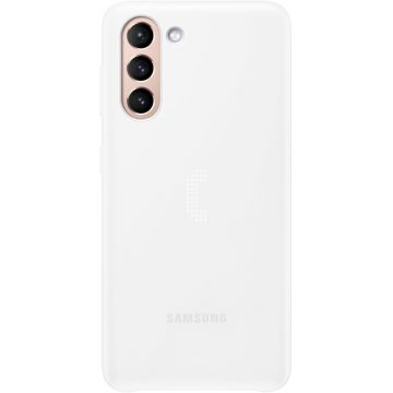Husa Smart LED Cover Samsung pentru Samsung Galaxy S21 Alb
