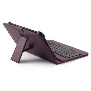 Husa Tableta 7 Inch Cu Tastatura Micro Usb Model X , Mov C2