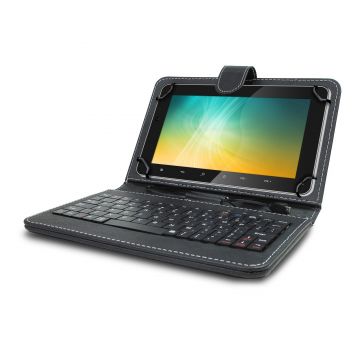 Husa Tableta 9.7 Inch Cu Tastatura Micro Usb Model X , Negru C17