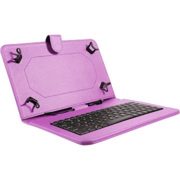 Husa tableta model X cu tastatura MRG L-402, MicroUSB, 10 inch, Mov C402