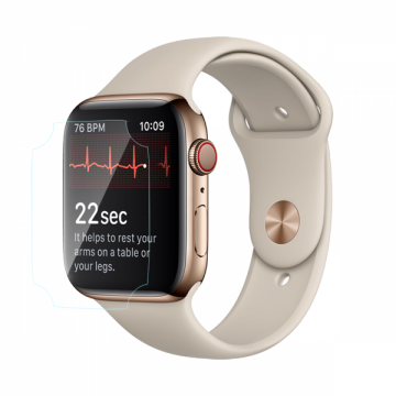 Set 3 folii de protectie ecran pentru Apple Watch 4 Series 40mm din Hidrogel rezistent la zgarieturi transparent