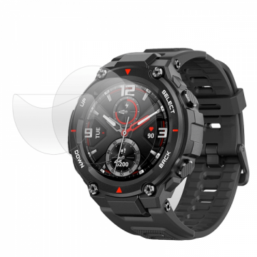 Set 3 folii de protectie ecran pentru smartwatch Amazfit T-REX/ T-REX Pro din Hidrogel rezistent la zgarieturi transparent