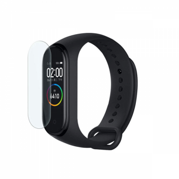 Set 3 folii de protectie ecran pentru Xiaomi Mi Band 4 din Hidrogel rezistent la zgarieturi transparent