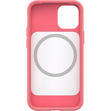 Carcasa antimicrobiana Otterbox Symmetry Plus compatibila cu iPhone 12 Mini, MagSafe, Tea Petal Pink