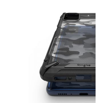 Carcasa Ringke Fusion X compatibila cu Samsung Galaxy M51 Camo Black
