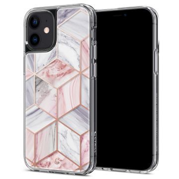 Carcasa Spigen Cecile compatibila cu iPhone 12 Mini Pink Marble