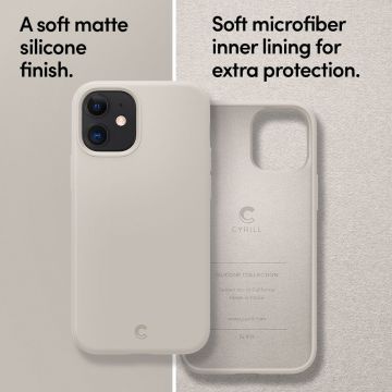 Carcasa Spigen Silicone compatibila cu iPhone 12 Mini Stone