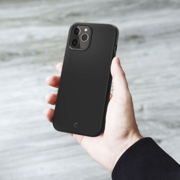 Carcasa Spigen Silicone compatibila cu iPhone 12 Pro Max Black