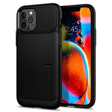 Carcasa Spigen Slim Armor compatibila cu iPhone 12 Pro Max Black