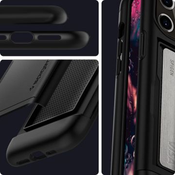Carcasa Spigen Slim Armor CS compatibila cu iPhone 12 Pro Max Black