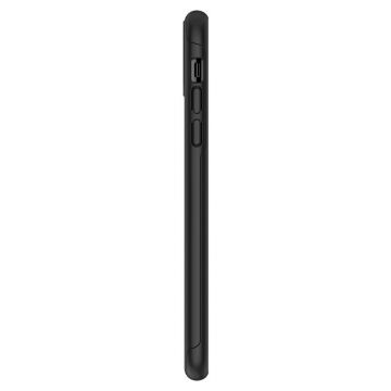 Carcasa Spigen Thin Fit 360 compatibila cu iPhone 11 Pro Max Black cu folie de protectie