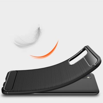 Carcasa TECH-PROTECT TPUCARBON compatibil cu Samsung Galaxy A02s Black