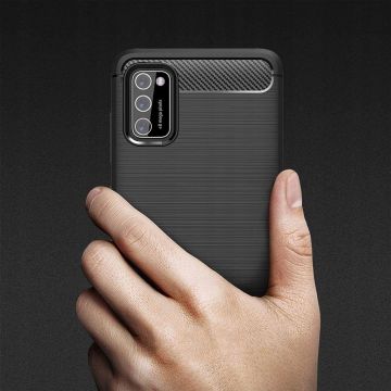 Carcasa TECH-PROTECT TPUCARBON compatibil cu Xiaomi Poco M3 Black