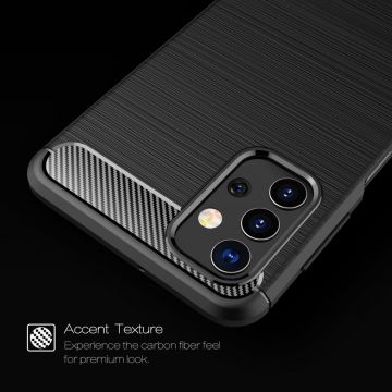 Carcasa TECH-PROTECT TPUCARBON compatibila cu Samsung Galaxy A32 5G Black