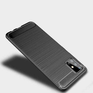 Carcasa TECH-PROTECT TPUCARBON compatibila cu Samsung Galaxy M31s Black