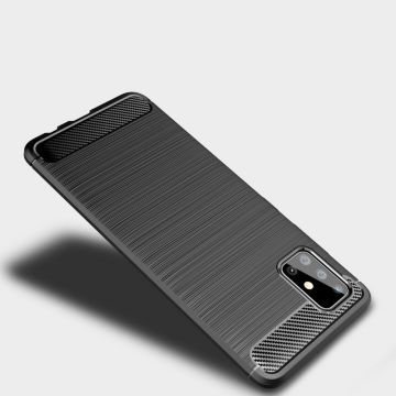 Carcasa TECH-PROTECT TPUCARBON Huawei P40 Lite E Black