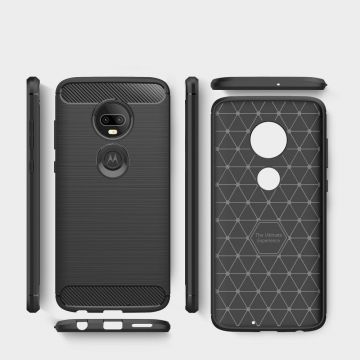 Carcasa TECH-PROTECT TPUCARBON Motorola Moto G7/G7 Plus Black