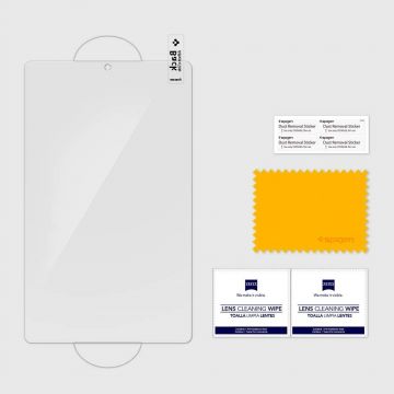 Folie protectie transparenta Case friendly Spigen GLAS.tR SLIM compatibila cu Samsung Galaxy Tab A 10.1 inch (2019)