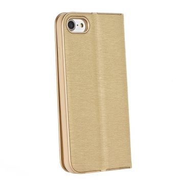Husa Forcell Luna Book compatibila cu iPhone XS Max Gold