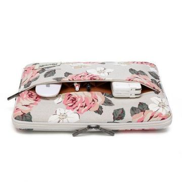 Husa laptop Canvaslife Sleeve 13/14 inch White Rose