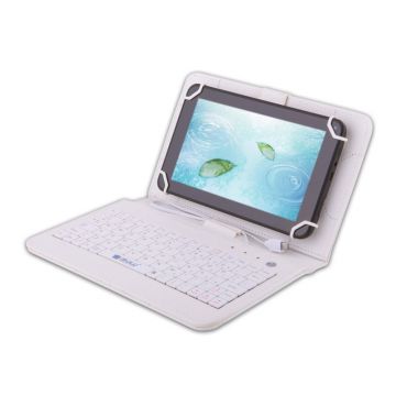 Husa Tableta 7 Inch Cu Tastatura Micro Usb Model X , Alb C4