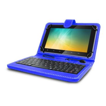 Husa Tableta Tastatura MRG L-404, 10 Inch, TypeC, Albastru C796