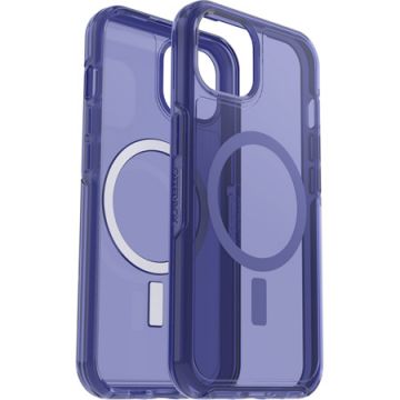Carcasa antimicrobiana Otterbox Symmetry Plus compatibila cu iPhone 13, MagSafe, Blue