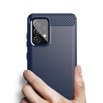 Carcasa Flexible Carbon compatibila cu Samsung Galaxy A72 Blue