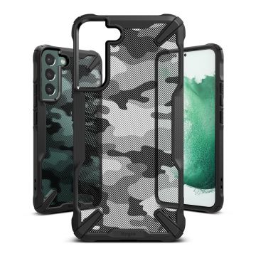 Carcasa Ringke Fusion X compatibila cu Samsung Galaxy S22 Camo Black