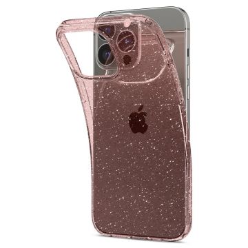 Carcasa Spigen Liquid Crystal compatibila cu iPhone 13 Pro Max Glitter Rose
