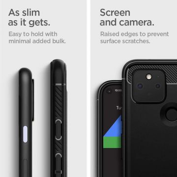 Carcasa Spigen Rugged Armor compatibila cu Google Pixel 4a 5G Matte Black